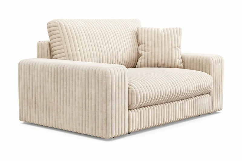 Arken Lyx Stor Dyp Lenestol i Manchester - Beige - Møbler - Stoler & lenestoler - Lenestoler