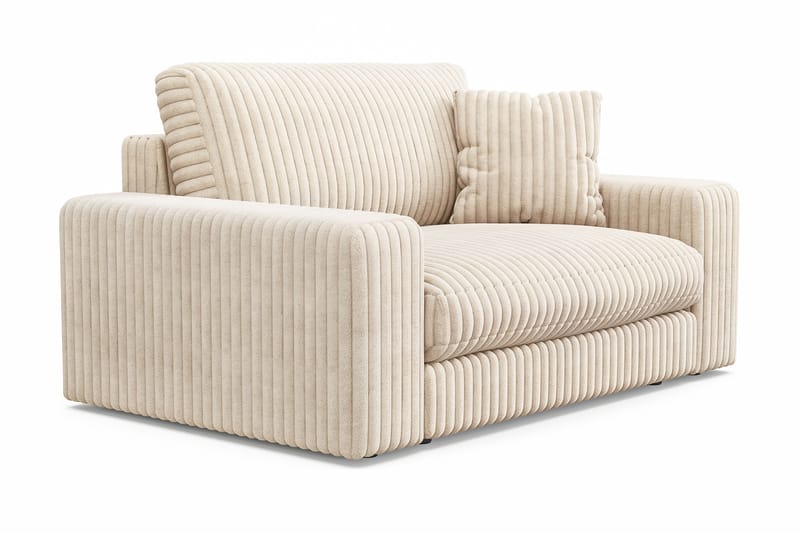 Arken Lyx Stor Dyp Lenestol i Manchester - Beige - Møbler - Stoler & lenestoler - Lenestoler