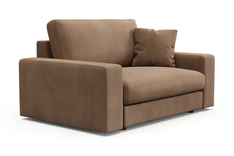 Arken Lyx Stor Dyp Lenestol i Manchester - Brun - Møbler - Stoler & lenestoler - Lenestoler