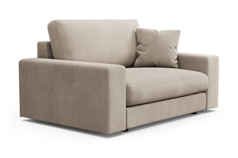 Arken Lyx Stor Dyp Lenestol i Manchester - Greige - Møbler - Stoler & lenestoler - Lenestoler