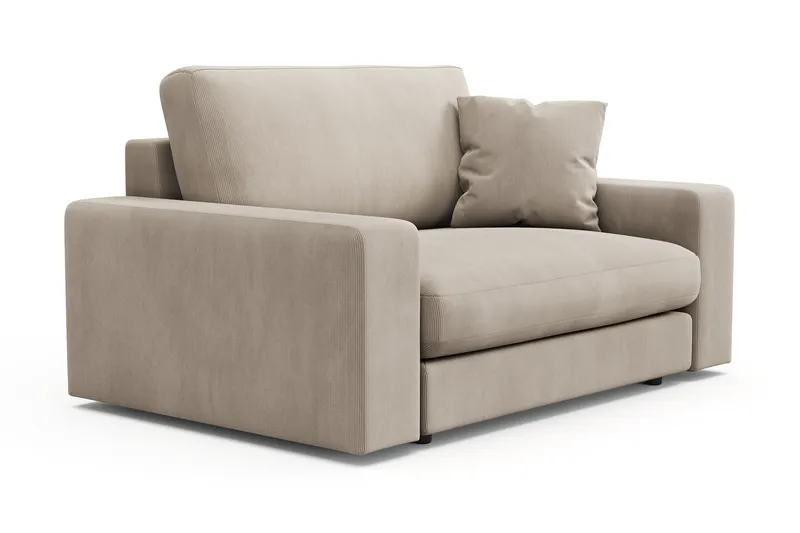 Arken Lyx Stor Dyp Lenestol i Manchester - Greige - Møbler - Stoler & lenestoler - Lenestoler