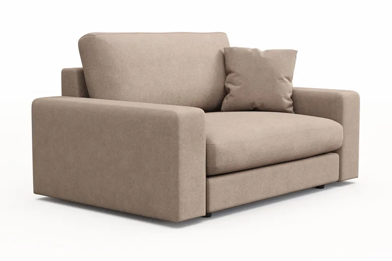 Arken Lyx Stor Dyp Lenestol i stoff - Beige - Møbler - Stoler & lenestoler - Lenestoler