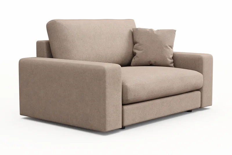 Arken Lyx Stor Dyp Lenestol i stoff - Beige - Møbler - Stoler & lenestoler - Lenestoler