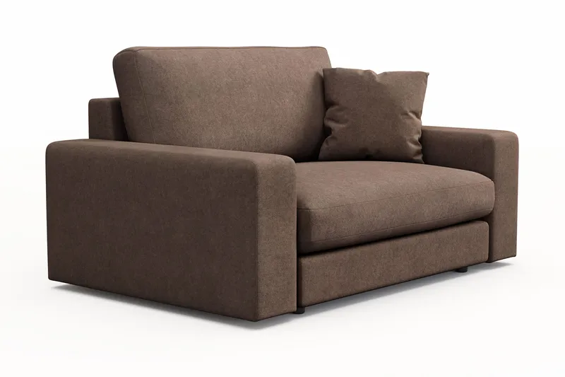 Arken Lyx Stor Dyp Lenestol i stoff - Brun - Møbler - Stoler & lenestoler - Lenestoler