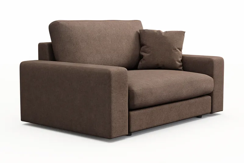 Arken Lyx Stor Dyp Lenestol i stoff - Brun - Møbler - Stoler & lenestoler - Lenestoler