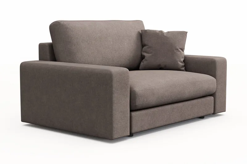 Arken Lyx Stor Dyp Lenestol i stoff - Brun - Møbler - Stoler & lenestoler - Lenestoler