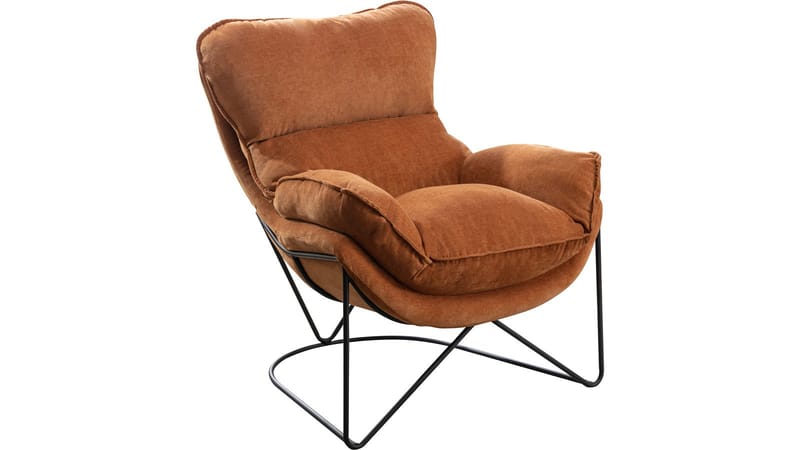 Artemis lenestol i stoff - oker - Møbler - Stoler & lenestoler - Lenestoler