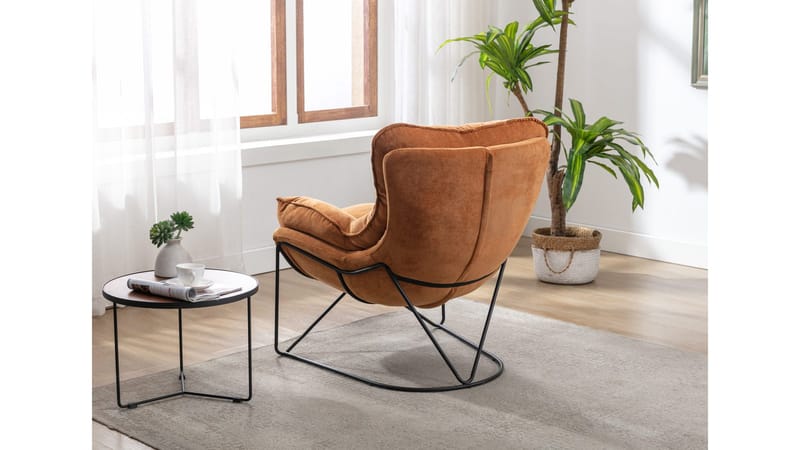 Artemis lenestol i stoff - oker - Møbler - Stoler & lenestoler - Lenestoler