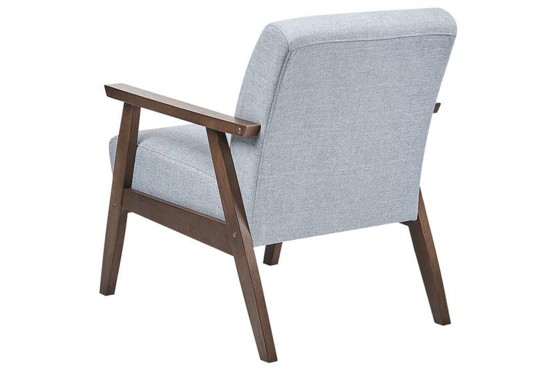 Asnes Retro Lenestol med Armlene i Stoff med Trestativ - Grå - Møbler - Stoler & lenestoler - Lenestoler