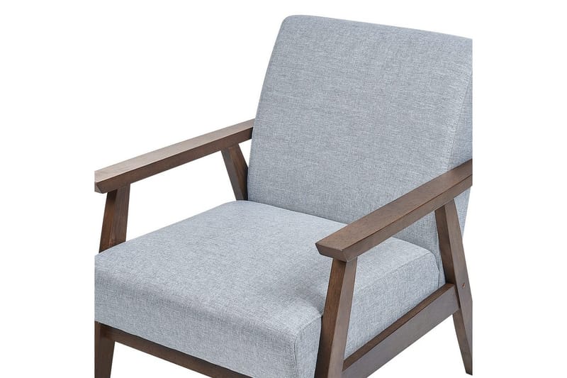 Asnes Retro Lenestol med Armlene i Stoff med Trestativ - Grå - Møbler - Stoler & lenestoler - Lenestoler