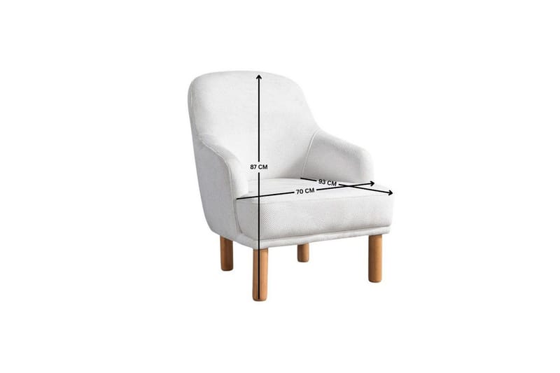 Astran Lenestol - Kremhvit - Møbler - Stoler & lenestoler - Lenestoler