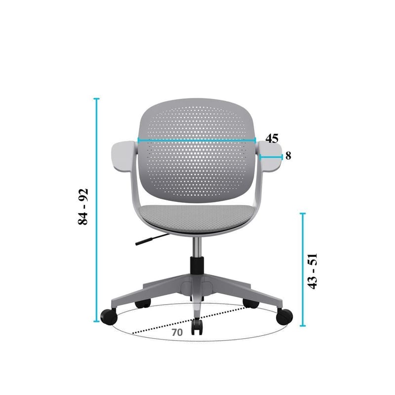 Astven Kontorstol - Grå - Møbler - Stoler & lenestoler - Kontorstol & skrivebordsstol