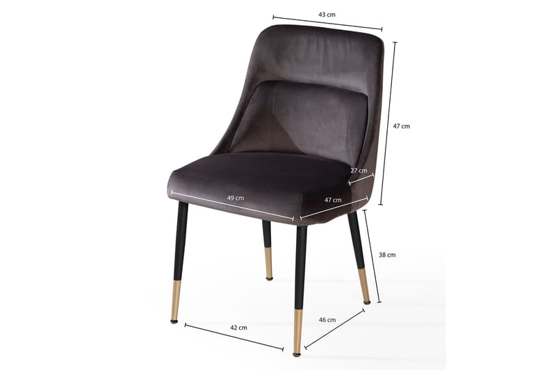 Babloo Spisestol - Mørkegrå - Møbler - Stoler & lenestoler - Spisestuestoler & kjøkkenstoler