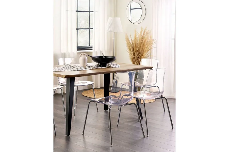 Bankettstol Beliani Silerton set om 2 Transparent - Møbler - Stoler & lenestoler - Spisestuestoler & kjøkkenstoler