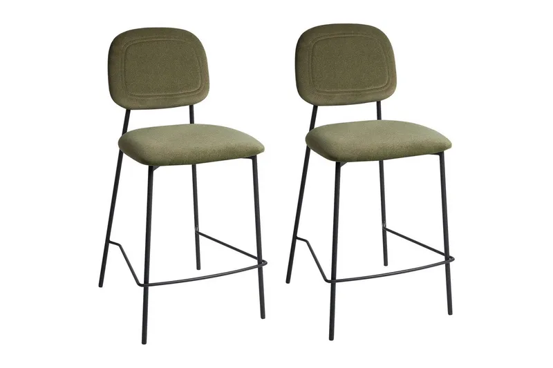 Barstol Beliani Duette set om 2 Olive green, undefined