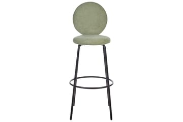 Barstol Beliani Emery set om 2 Beige-Svart Light green - Møbler - Stoler & lenestoler - Barstoler