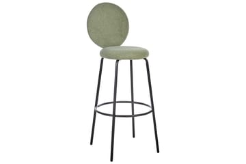 Barstol Beliani Emery set om 2 Beige-Svart Light green - Møbler - Stoler & lenestoler - Barstoler