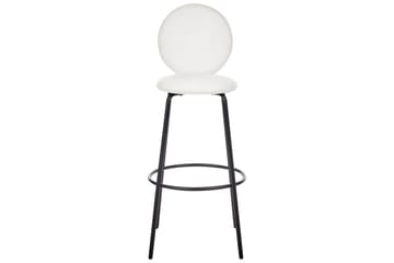 Barstol Beliani Emery set om 2 Beige-Svart White - Møbler - Stoler & lenestoler - Barstoler