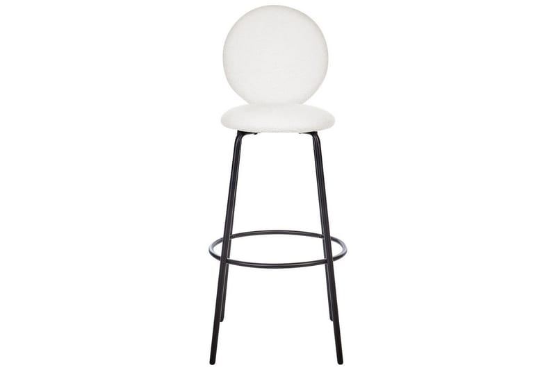Barstol Beliani Emery set om 2 Beige-Svart White - Møbler - Stoler & lenestoler - Barstoler