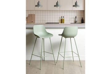 Barstol Beliani Emmet set om 2 Grön Light green - Møbler - Stoler & lenestoler - Barstoler