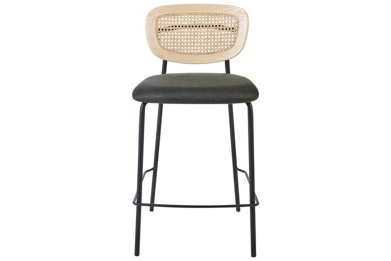 Barstol Beliani Mayetta set om 2 Natur-Beige-Svart Dark green VALUE_MISSING_18131 - Møbler - Stoler & lenestoler - Barstoler