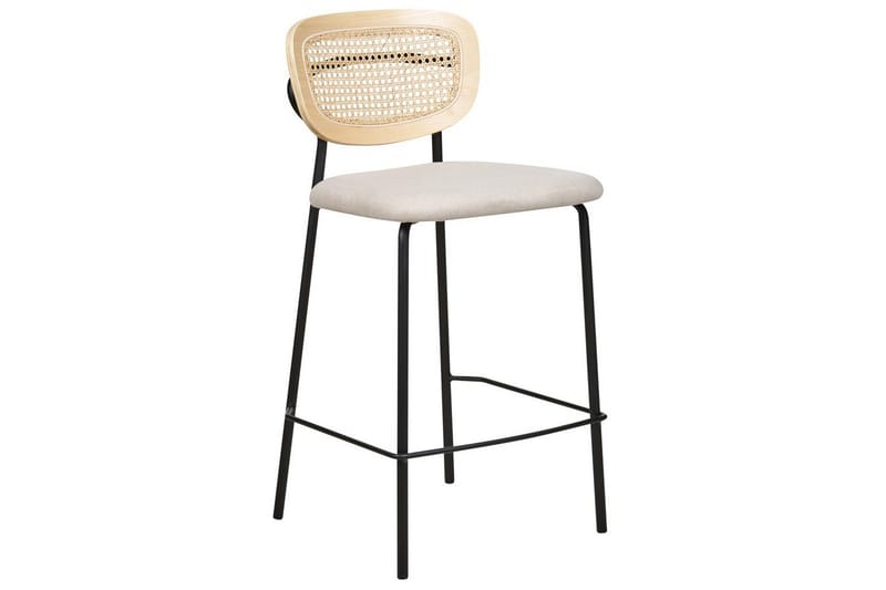 Barstol Beliani Mayetta set om 2 Natur-Beige-Svart Ljusbeige VALUE_MISSING_18132 - Møbler - Stoler & lenestoler - Barstoler