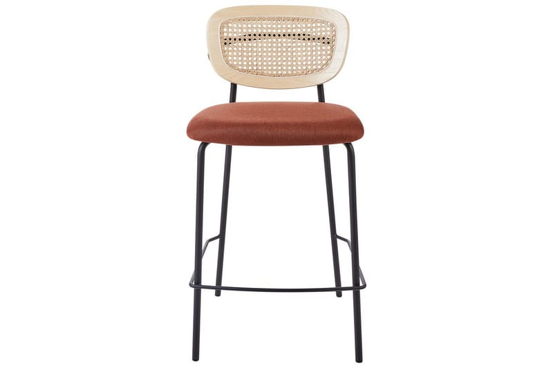 Barstol Beliani Mayetta set om 2 Natur-Beige-Svart Natural VALUE_MISSING_18129 - Møbler - Stoler & lenestoler - Barstoler
