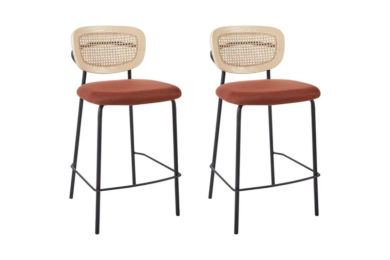 Barstol Beliani Mayetta set om 2 Natur-Beige-Svart Natural VALUE_MISSING_18129