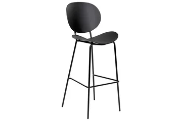 Barstol Beliani Shonto set om 2 Grå Black - Møbler - Stoler & lenestoler - Barstoler
