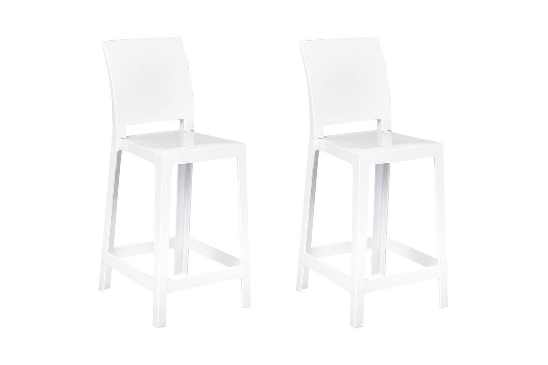 Barstol Beliani Wellington set om 2 Transparent White VALUE_MISSING_18017 -