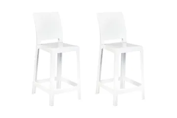 Barstol Beliani Wellington set om 2 Transparent White VALUE_MISSING_18017 - Møbler - Stoler & lenestoler - Barstoler