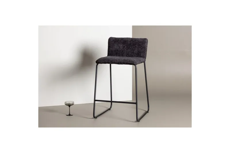 Barstol Bisbee Bouclé Svart - Svart - Møbler - Stoler & lenestoler - Barstoler