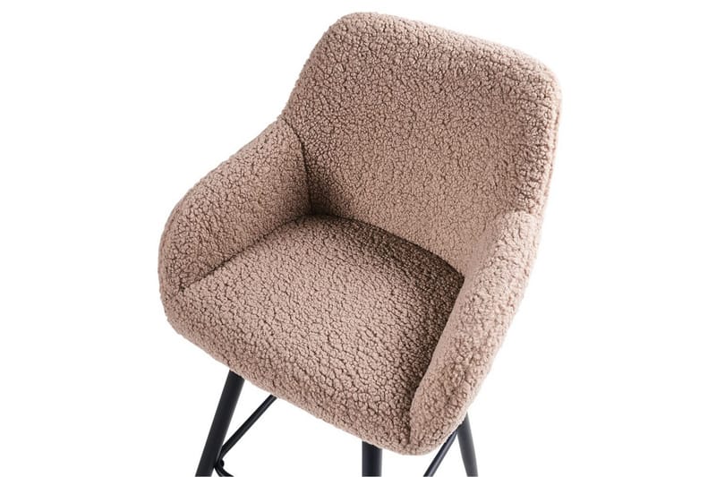Barstol Casmalia sett av 2 Beige/svart - Beige/svart - Møbler - Stoler & lenestoler - Barstoler