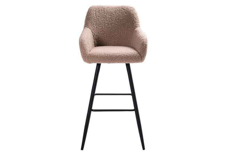 Barstol Casmalia sett av 2 Beige/svart - Beige/svart - Møbler - Stoler & lenestoler - Barstoler