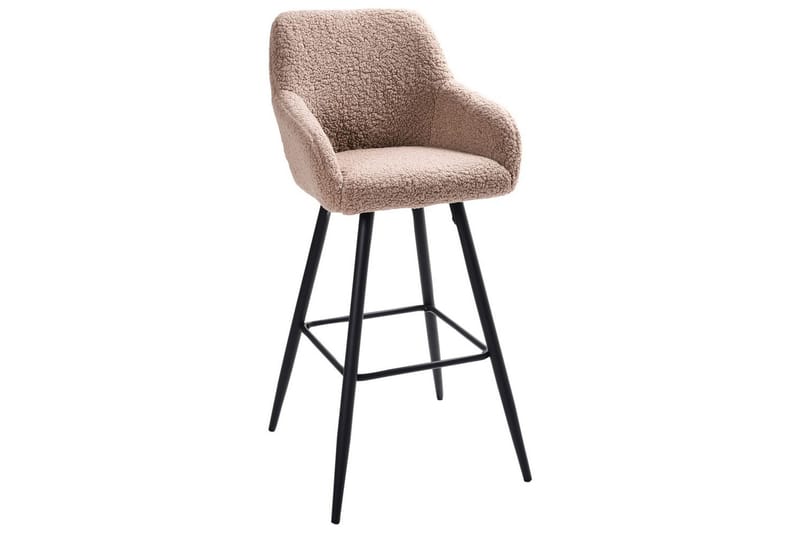 Barstol Casmalia sett av 2 Beige/svart - Beige/svart - Møbler - Stoler & lenestoler - Barstoler