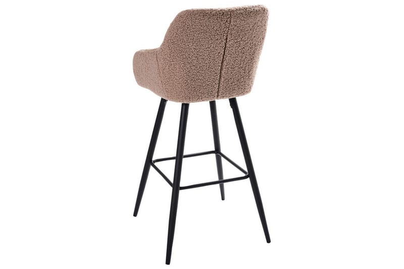 Barstol Casmalia sett av 2 Beige/svart - Beige/svart - Møbler - Stoler & lenestoler - Barstoler