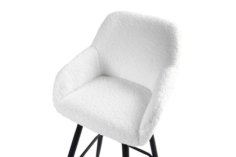 Barstol Casmalia sett av 2 Hvit/Svart - Hvit/Svart - Møbler - Stoler & lenestoler - Barstoler