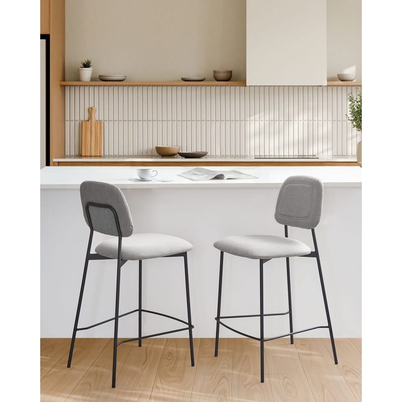 Barstol Duette 2-pakning - Grå, svart - Møbler - Stoler & lenestoler - Barstoler