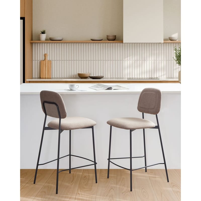 Barstol Duette 2-pakning - Beige, svart - Møbler - Stoler & lenestoler - Barstoler