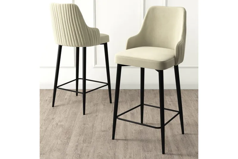 Barstol Ydra Krem / Svart - Krem / Svart - Møbler - Stoler & lenestoler - Barstoler