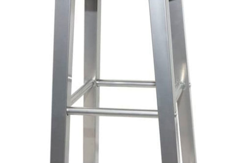 Barkrakk 2 stk metall med MDF-sete - Brun/Stål - Møbler - Stoler & lenestoler - Barstoler