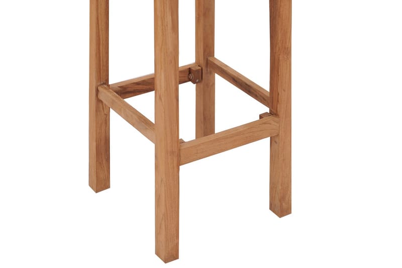 Barkrakker 2 stk heltre teak - Brun - Møbler - Stoler & lenestoler - Barstoler