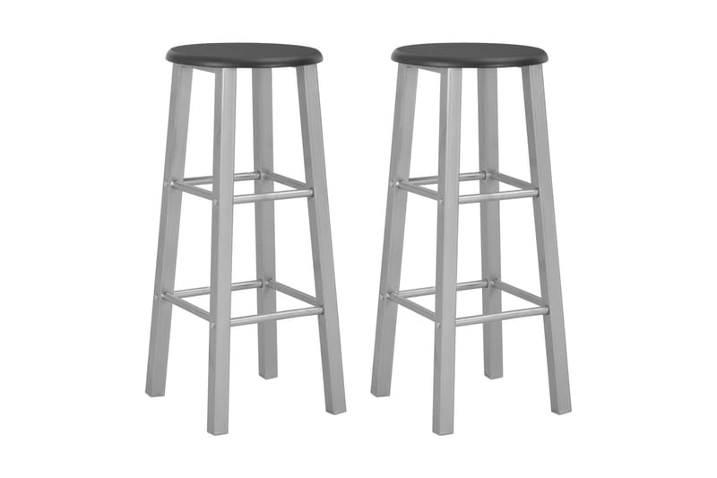 Barkrakker 2 stk sølv MDF - Silver - Møbler - Stoler & lenestoler - Barstoler