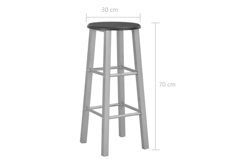 Barkrakker 2 stk sølv MDF - Silver - Møbler - Stoler & lenestoler - Barstoler
