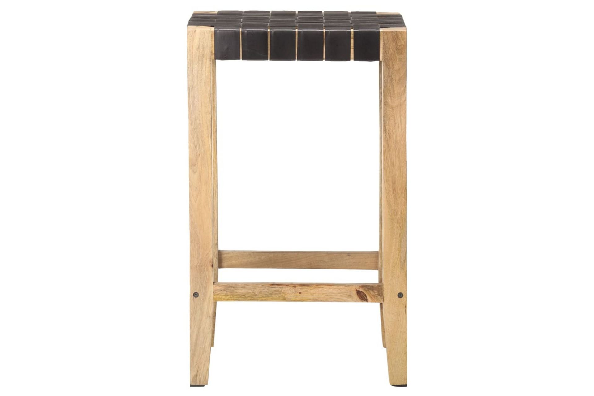 Barkrakker 2 stk svart ekte lær 75 cm - Svart - Møbler - Stoler & lenestoler - Barstoler