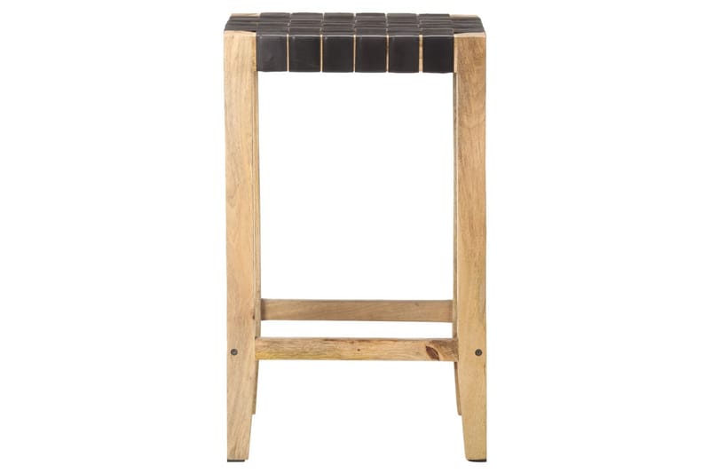 Barkrakker 2 stk svart ekte lær 75 cm - Svart - Møbler - Stoler & lenestoler - Barstoler