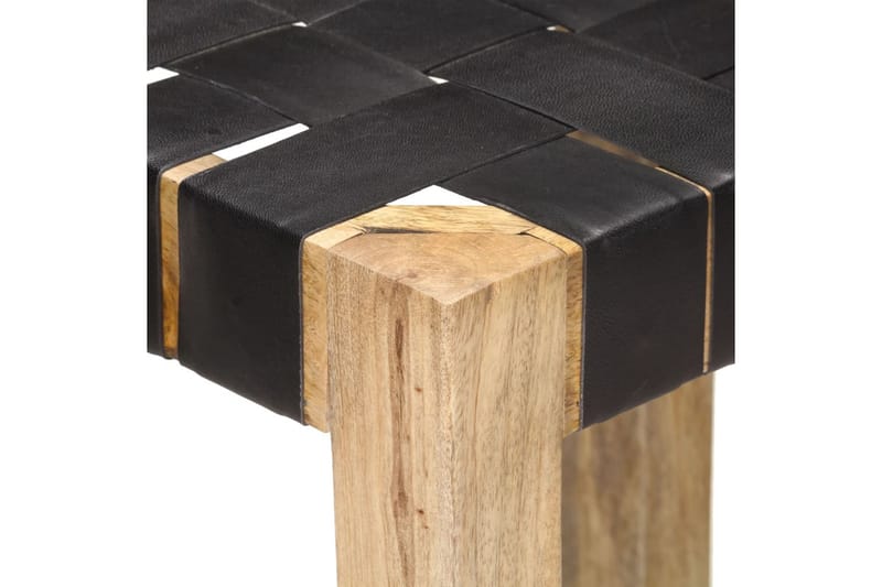 Barkrakker 2 stk svart ekte lær 75 cm - Svart - Møbler - Stoler & lenestoler - Barstoler