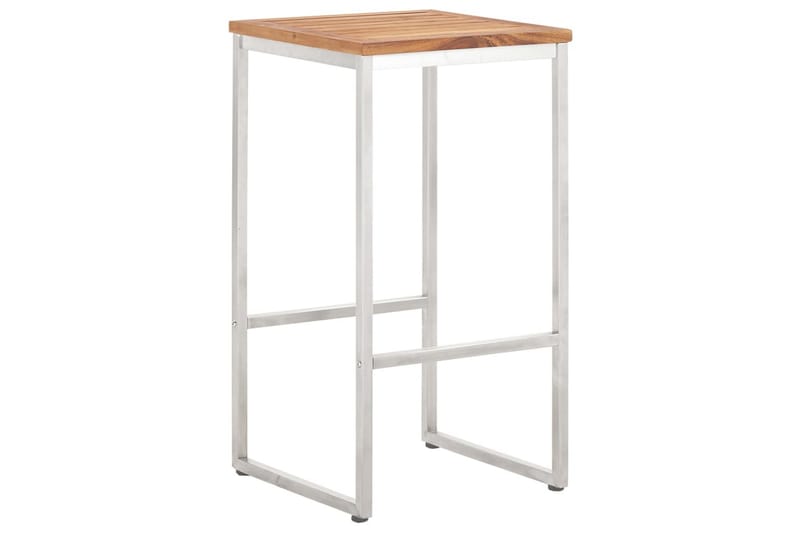 Barkrakker 4 stk heltre akasie og rustfritt stål - Brun - Møbler - Stoler & lenestoler - Barstoler