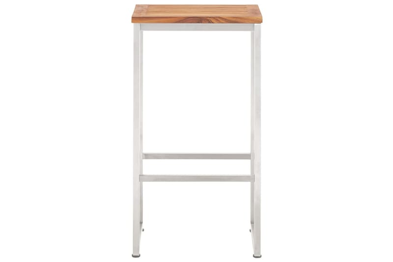 Barkrakker 4 stk heltre akasie og rustfritt stål - Brun - Møbler - Stoler & lenestoler - Barstoler