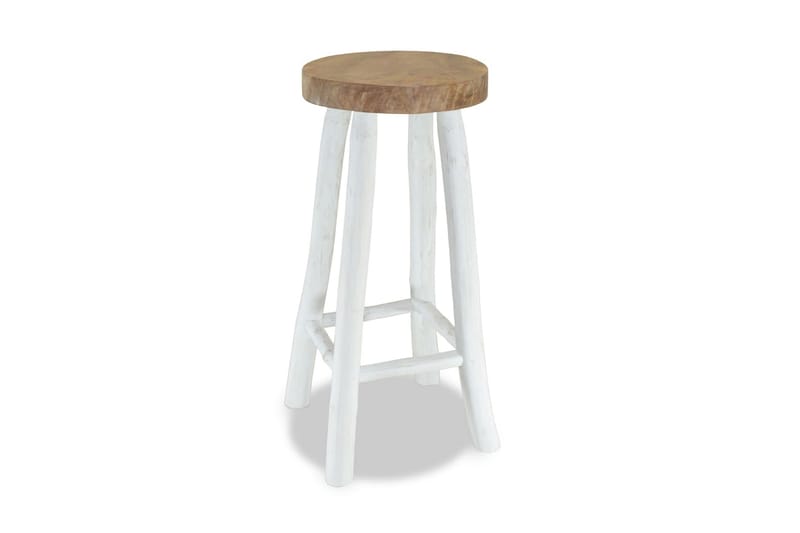 Barstol heltre teak - Brun/Hvit - Møbler - Stoler & lenestoler - Barstoler